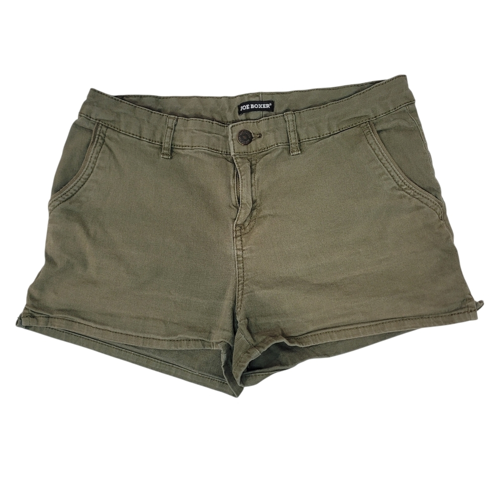 Joe Boxer Olive Green Utility Shorts Mid-Rise Chino Cut Size 7